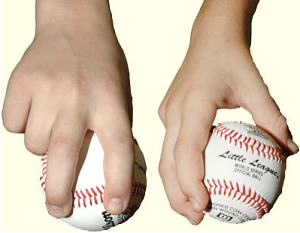 Baseball : Prise Fastball à quatre coutures